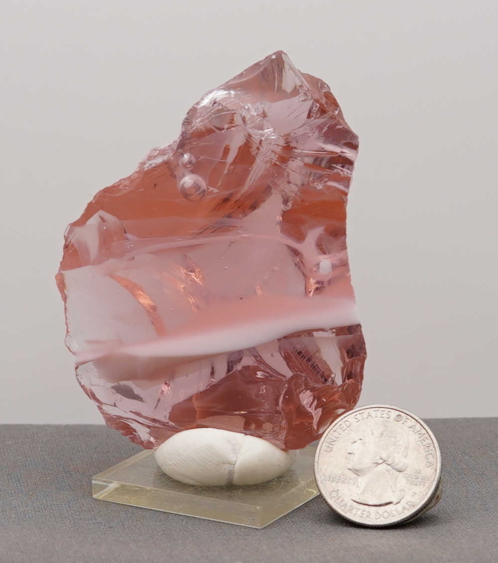 Rare Gem Angel Aura HGW Pink/Pastel Ice with bubbles Monatomic Andara Crystal 108.9 g. - Image 10