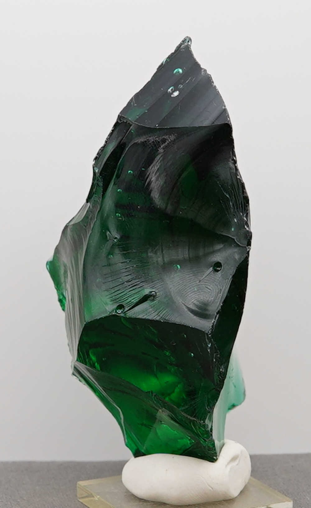 *Father's Day Special 20% Off!* Rare Gem Blue/Green Emerald Shift "Heart" with bubbles Monatomic Andara Crystal 276.6 g. - Image 5