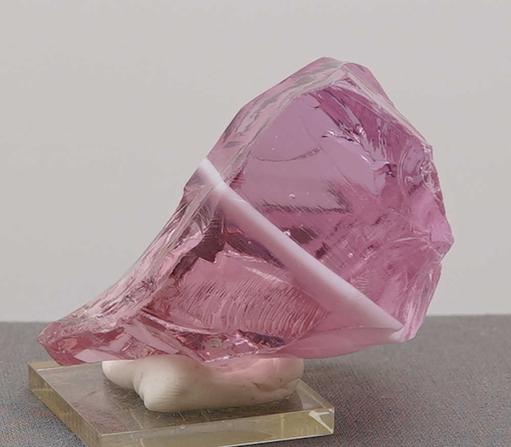 Rare Gem Angel Aura HGW Pink/Pastel Ice "Heart" with bubbles Monatomic Andara Crystal 130.6 g. - Image 13