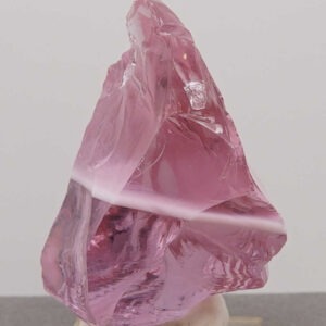 Rare Gem Angel Aura HGW Pink/Pastel Ice "Heart" with bubbles Monatomic Andara Crystal 130.6 g.