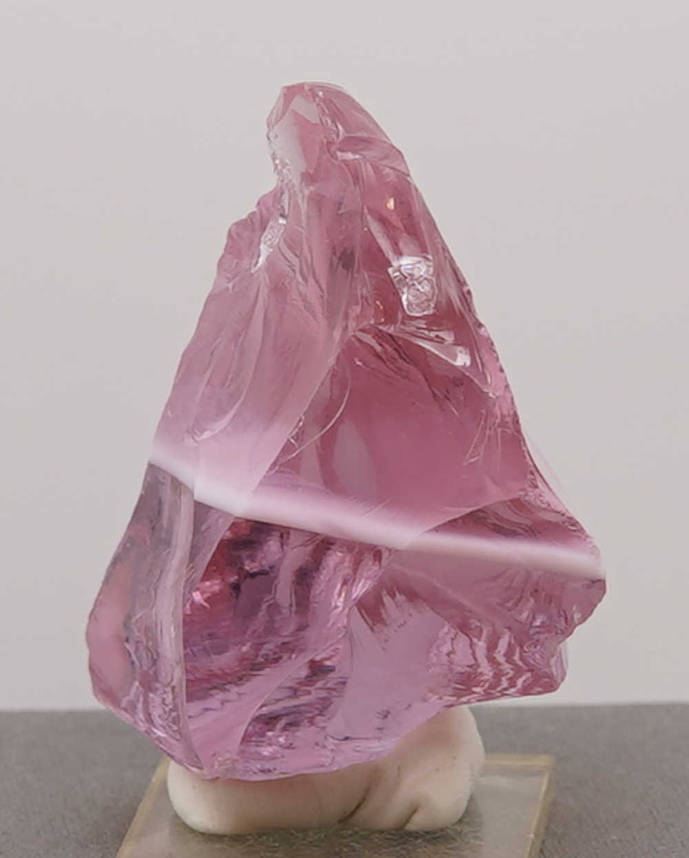 Rare Gem Angel Aura HGW Pink/Pastel Ice "Heart" with bubbles Monatomic Andara Crystal 130.6 g.