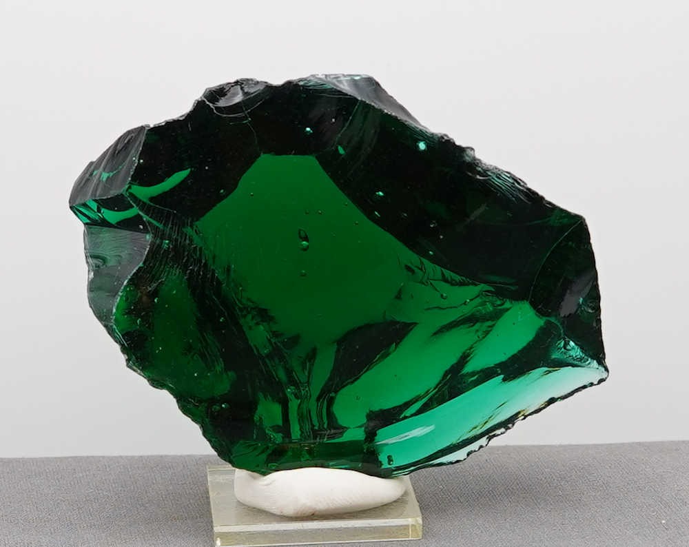 *Father's Day Special 20% Off!* Rare Gem Blue/Green Emerald Shift "Heart" with bubbles Monatomic Andara Crystal 276.6 g. - Image 9