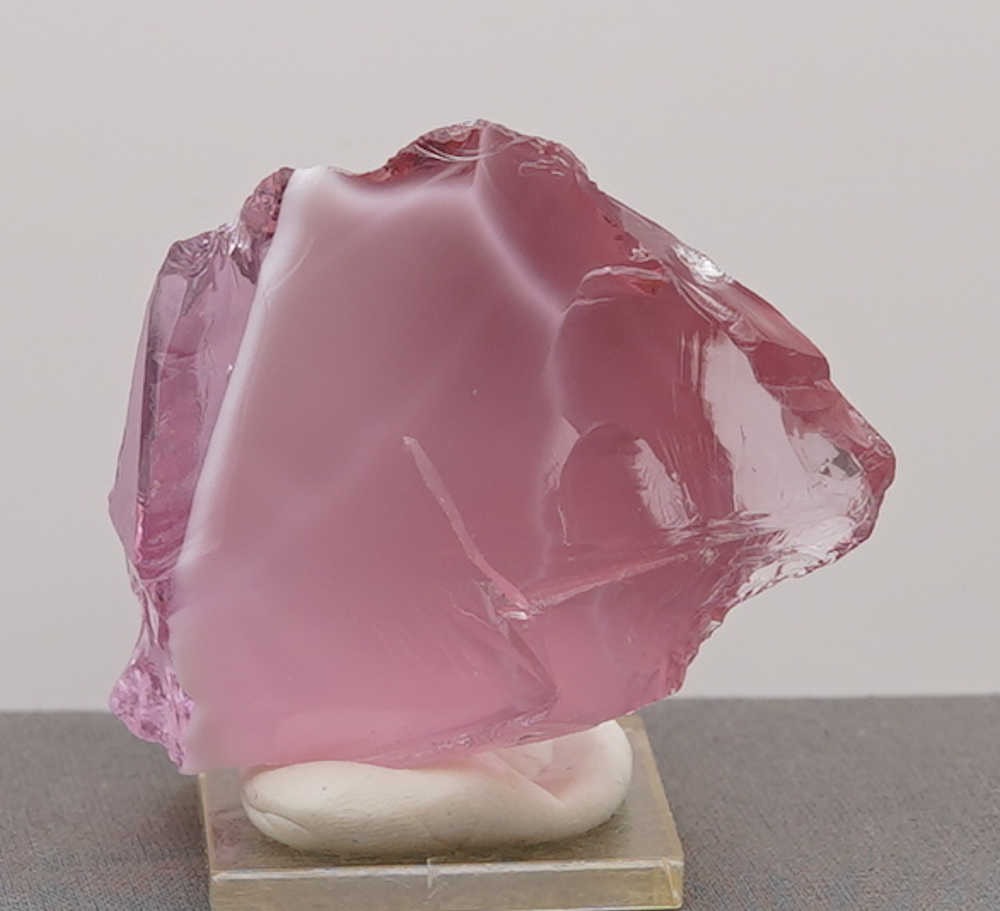 Rare Gem Angel Aura HGW Pink/Pastel Ice "Heart" with bubbles Monatomic Andara Crystal 130.6 g. - Image 8