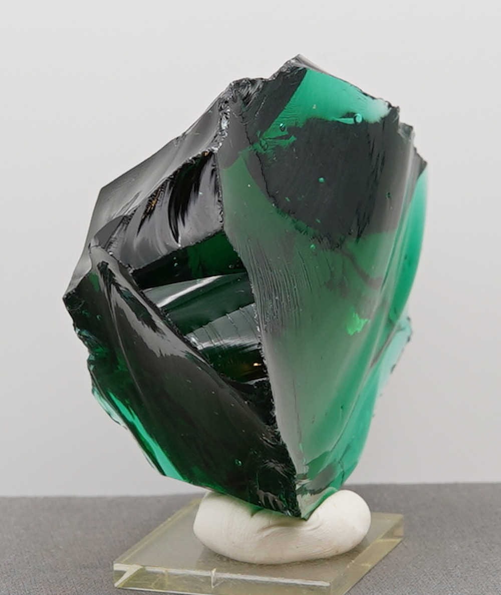 *Father's Day Special 20% Off!* Rare Gem Blue/Green Emerald Shift "Heart" with bubbles Monatomic Andara Crystal 276.6 g. - Image 10