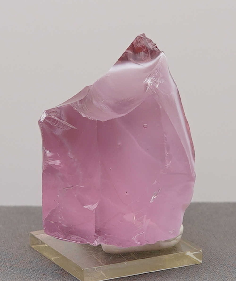 Rare Gem Angel Aura HGW Pink/Pastel Ice "Heart" with bubbles Monatomic Andara Crystal 130.6 g. - Image 10
