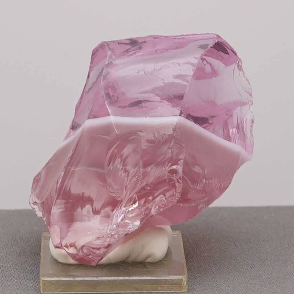 Rare Gem Angel Aura HGW Pink/Pastel Ice "Heart" with bubbles Monatomic Andara Crystal 130.6 g. - Image 11