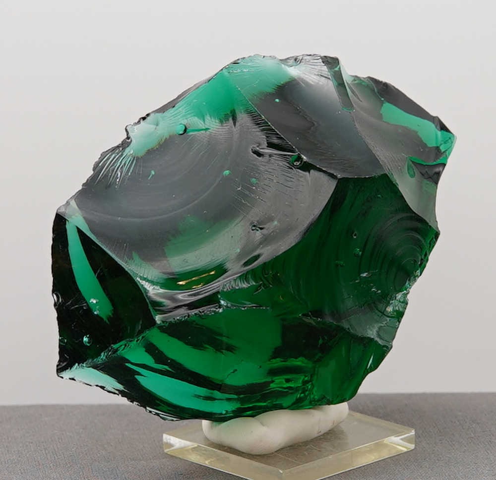 *Father's Day Special 20% Off!* Rare Gem Blue/Green Emerald Shift "Heart" with bubbles Monatomic Andara Crystal 276.6 g. - Image 13