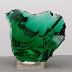 Rare Gem Blue/Green Emerald Shift "Heart" with bubbles Monatomic Andara Crystal 174.3 g.