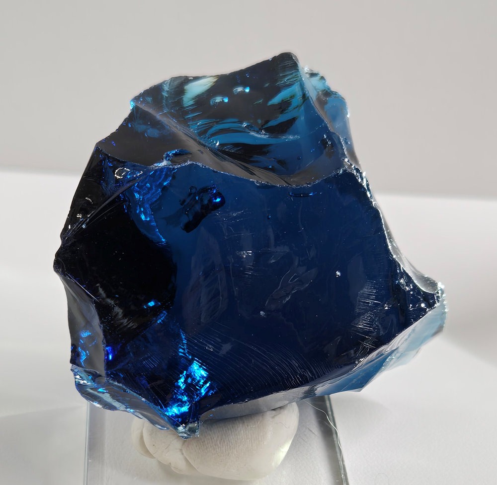 Rare Gem Indigo Elestial Sapphire "Heart" with bubbles Monatomic Andara Crystal 112.1 g. - Image 2