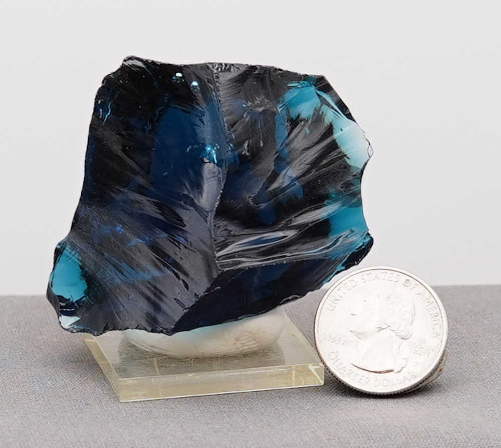 Rare Gem Indigo Elestial Sapphire "Heart" with bubbles Monatomic Andara Crystal 112.1 g. - Image 11