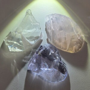 Rare Gem 3 Piece "Sacred Triad" Set Monatomic Andara Crystal 30.3 g.