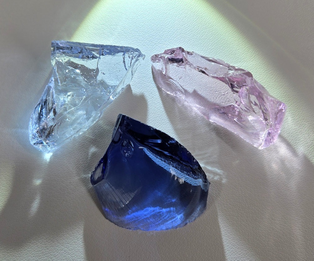 Rare Gem 3 Piece "Sacred Triad" Set Monatomic Andara Crystal 31.3 g.