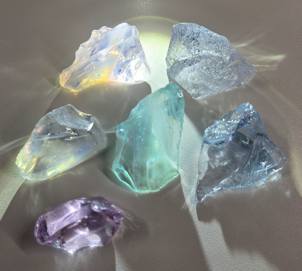 Gem 6 Piece "Balance and Harmony" Set Monatomic Andara Crystal 58.9 g.
