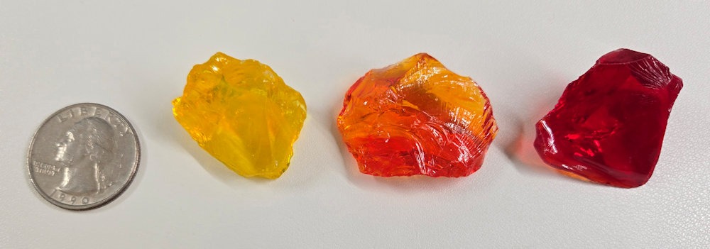 Rare Gem 3 Piece "Sacred Triad" Set Monatomic Andara Crystal 30.9 g. - Image 3