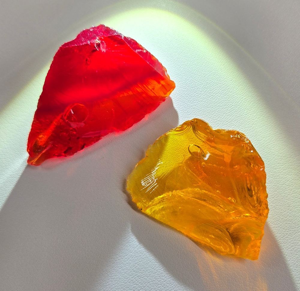 Rare Gem 2 Piece "Amplified" Set Monatomic Andara Crystal 29.7 g.