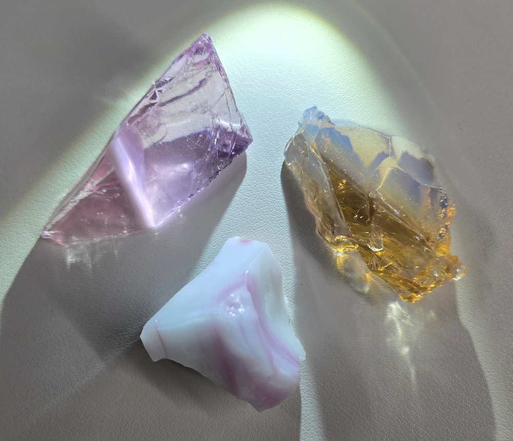 Rare Gem 3 Piece "Sacred Triad" Set Monatomic Andara Crystal 53.5 g.