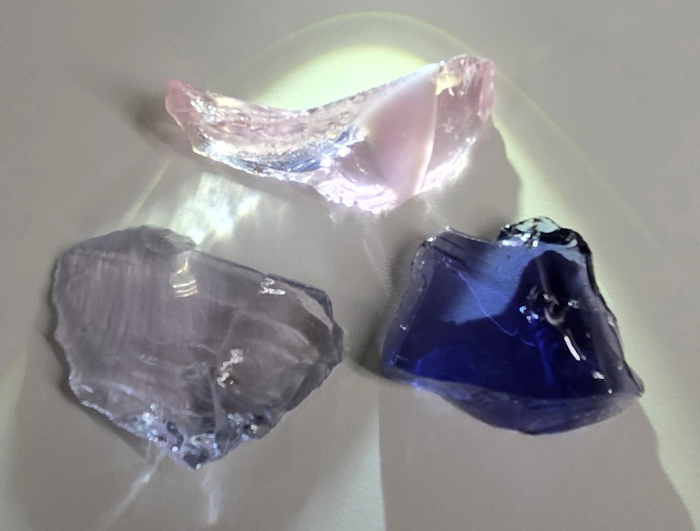 Rare Gem 3 Piece "Sacred Triad" Set Monatomic Andara Crystal 52.4 g.