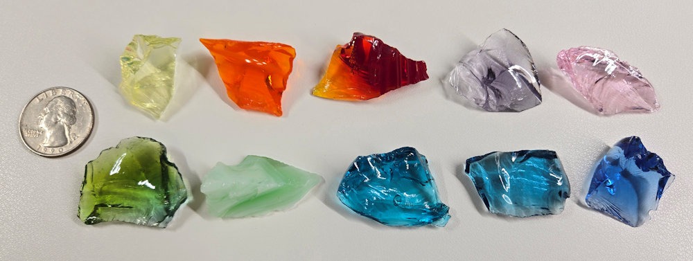 Rare Gem 10 Piece Pendant Set Monatomic Andara Crystal 53.9 g. - Image 2