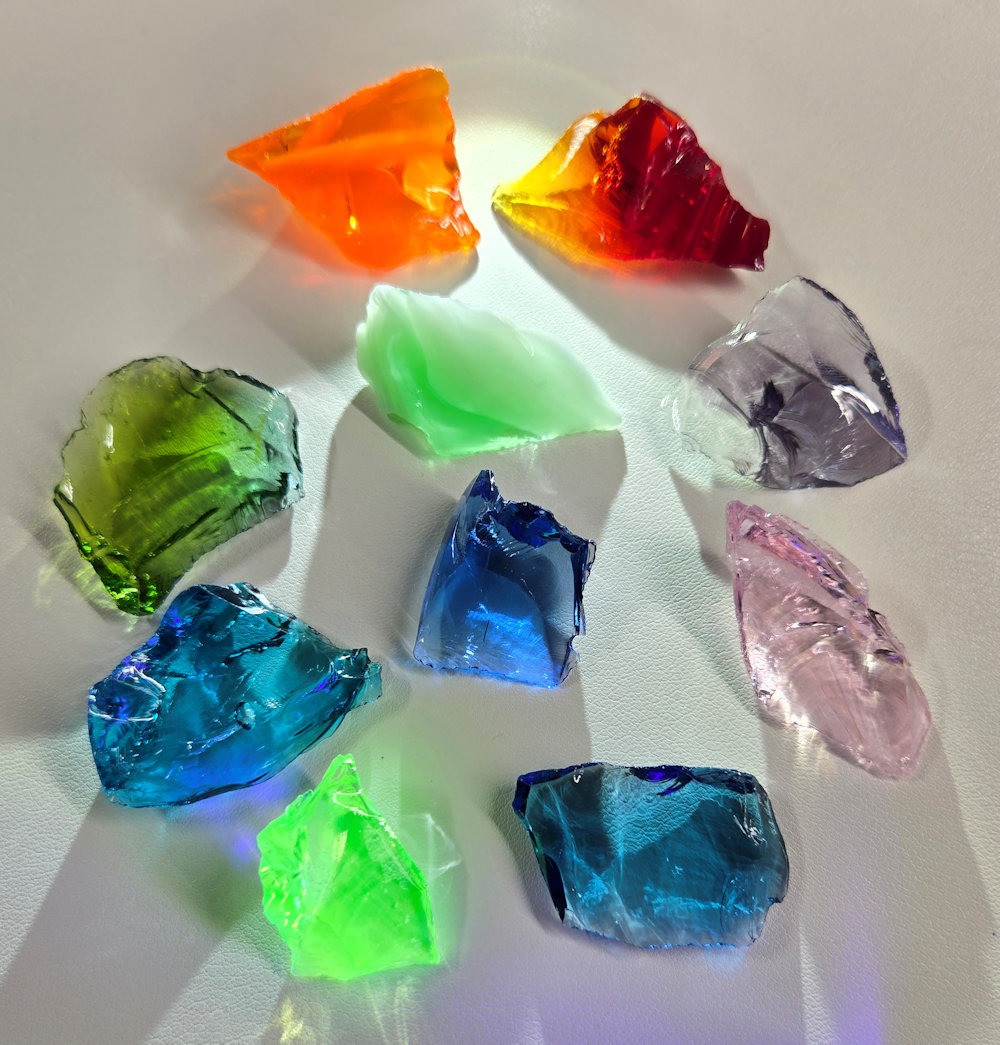 Rare Gem 10 Piece Pendant Set Monatomic Andara Crystal 53.9 g.