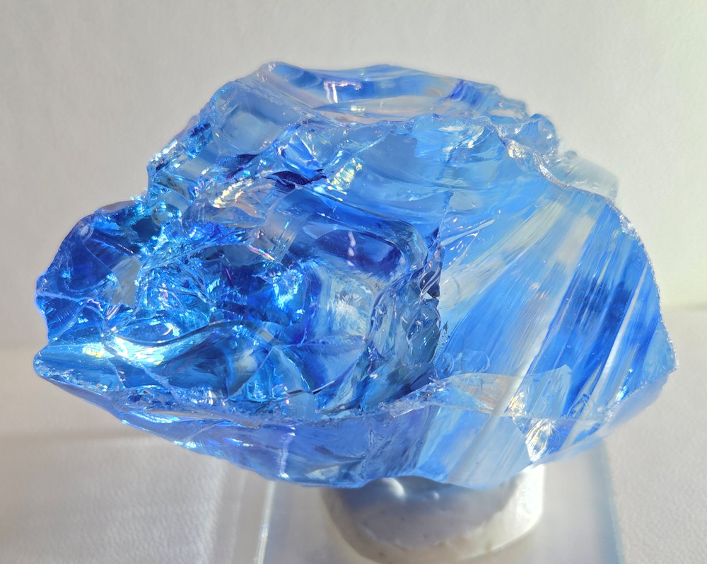 *Extremely Rare* Gem Banded Angel Aura Lady Nellie/Angel Aura Ice/Sapphire/Tanzanite/Pastel Ice "Heart" Monatomic Andara Crystal 115.7 g.