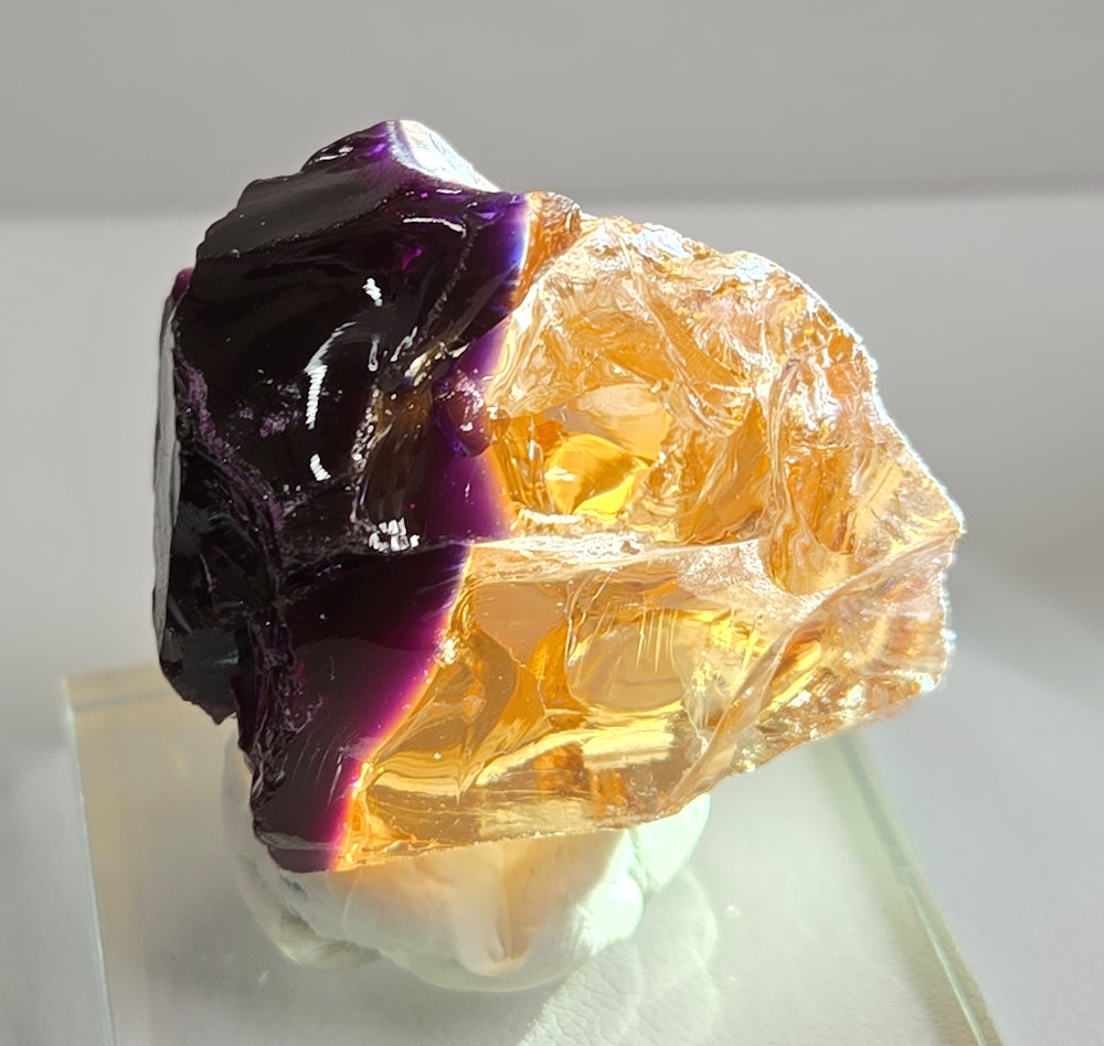 Rare Gem Multi Lemurian Etherium Gold/Raspberry/Violet Amethyst/Pastel Earth Shaman Monatomic Andara Crystal 33.0 g.