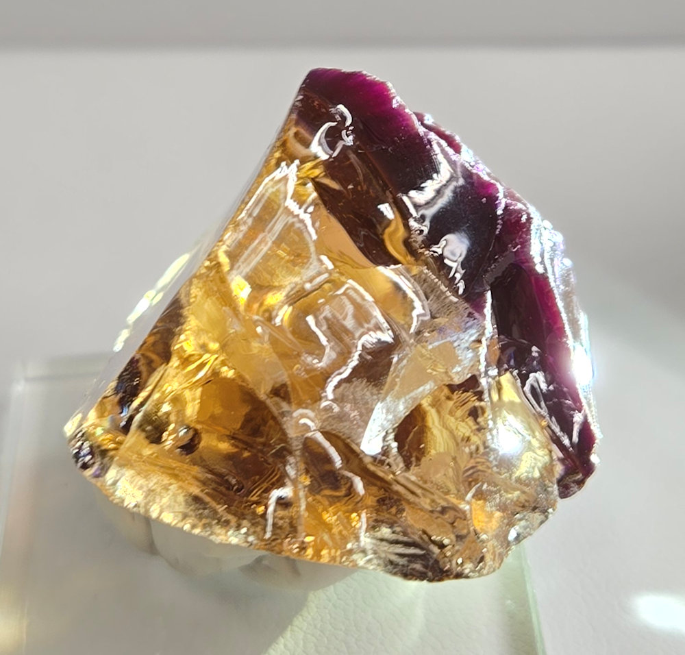 Rare Gem Multi Lemurian Etherium Gold/Raspberry/Violet Amethyst/Pastel Earth Shaman Monatomic Andara Crystal 33.0 g. - Image 3