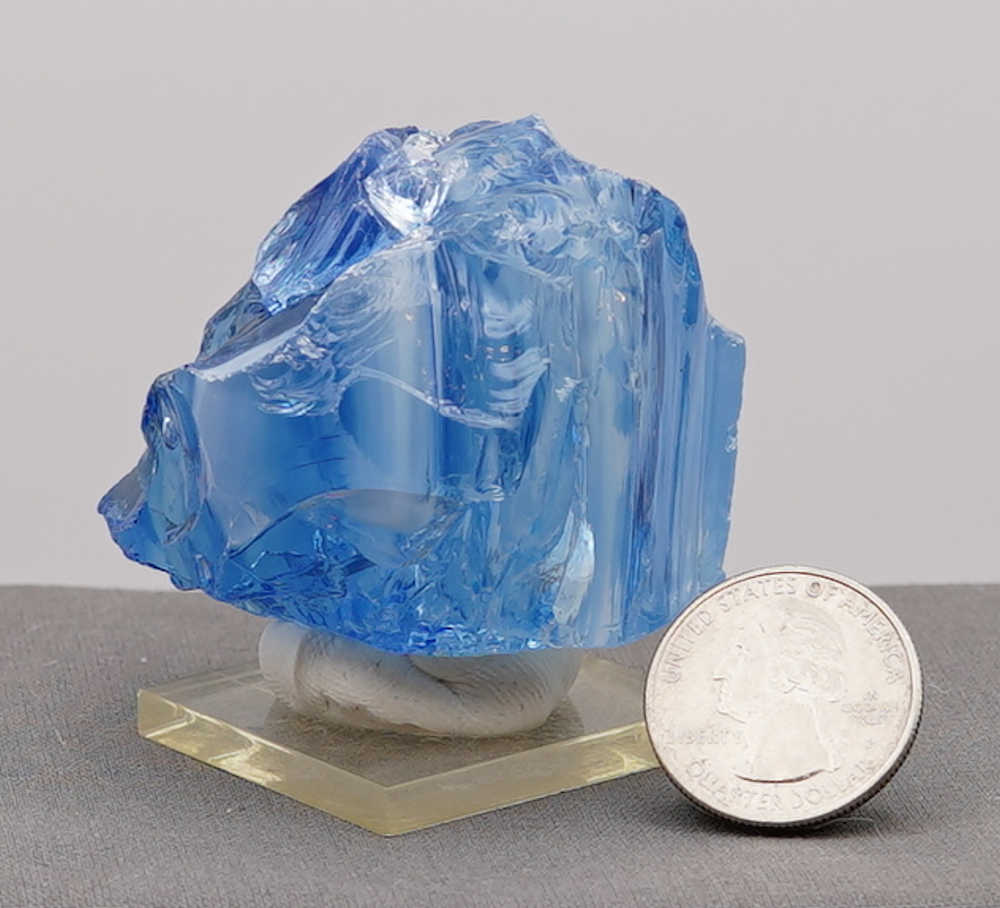 *Extremely Rare* Gem Banded Angel Aura Lady Nellie/Angel Aura Ice/Sapphire/Tanzanite/Pastel Ice "Heart" Monatomic Andara Crystal 115.7 g. - Image 15