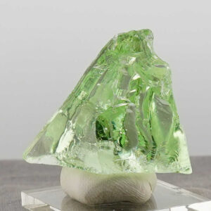 Gem Celestial Gold Green with bubbles Monatomic Andara Crystal 35.5 g.