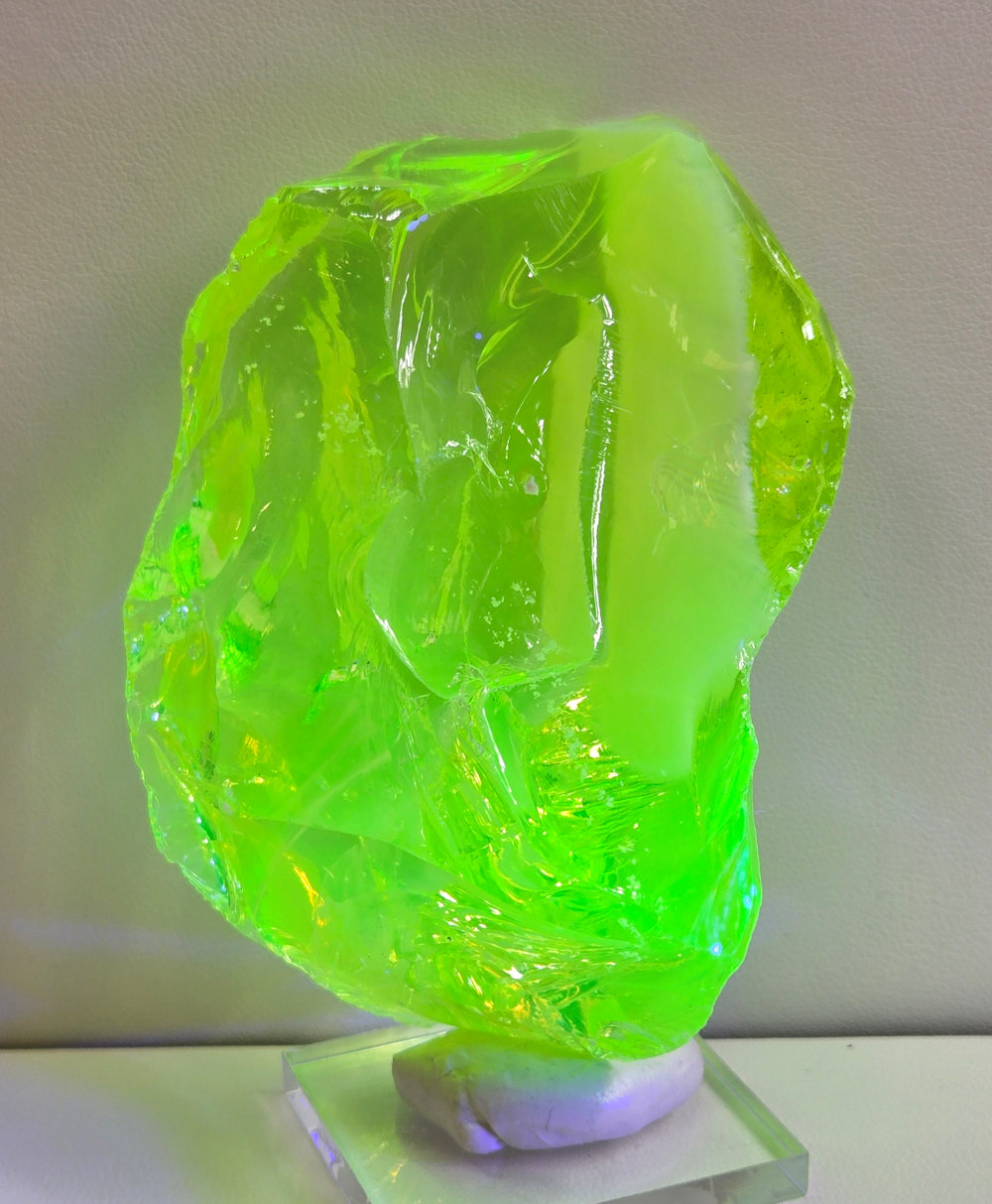 Rare Gem Angel Aura Radium/Pastel Ice "Heart" Monatomic Andara Crystal 204.8 g. - Image 3