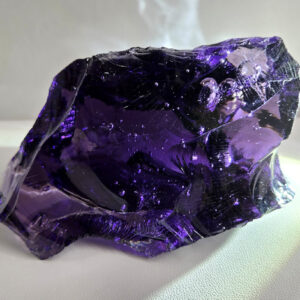 Gem Sovereign Amethyst "Heart" with bubbles & open bubble Monatomic Andara Crystal 285.8 g.