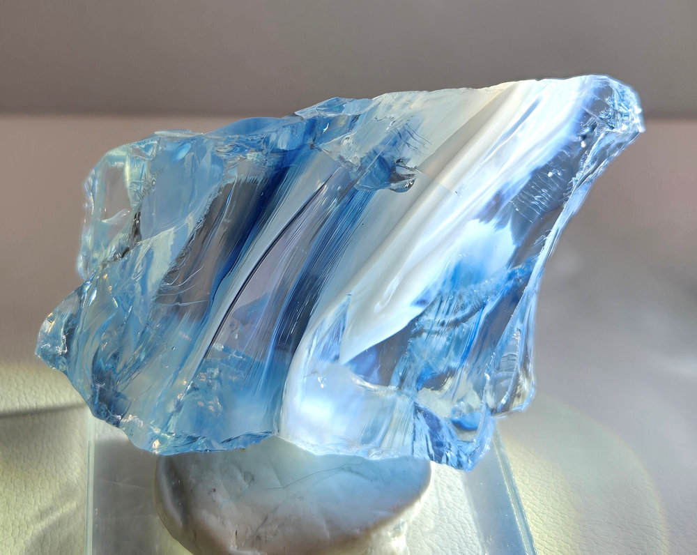 *Extremely Rare* Gem Banded Angel Aura Lady Nellie/Angel Aura Ice/Sapphire/Pastel Ice Monatomic Andara Crystal 39.6 g.