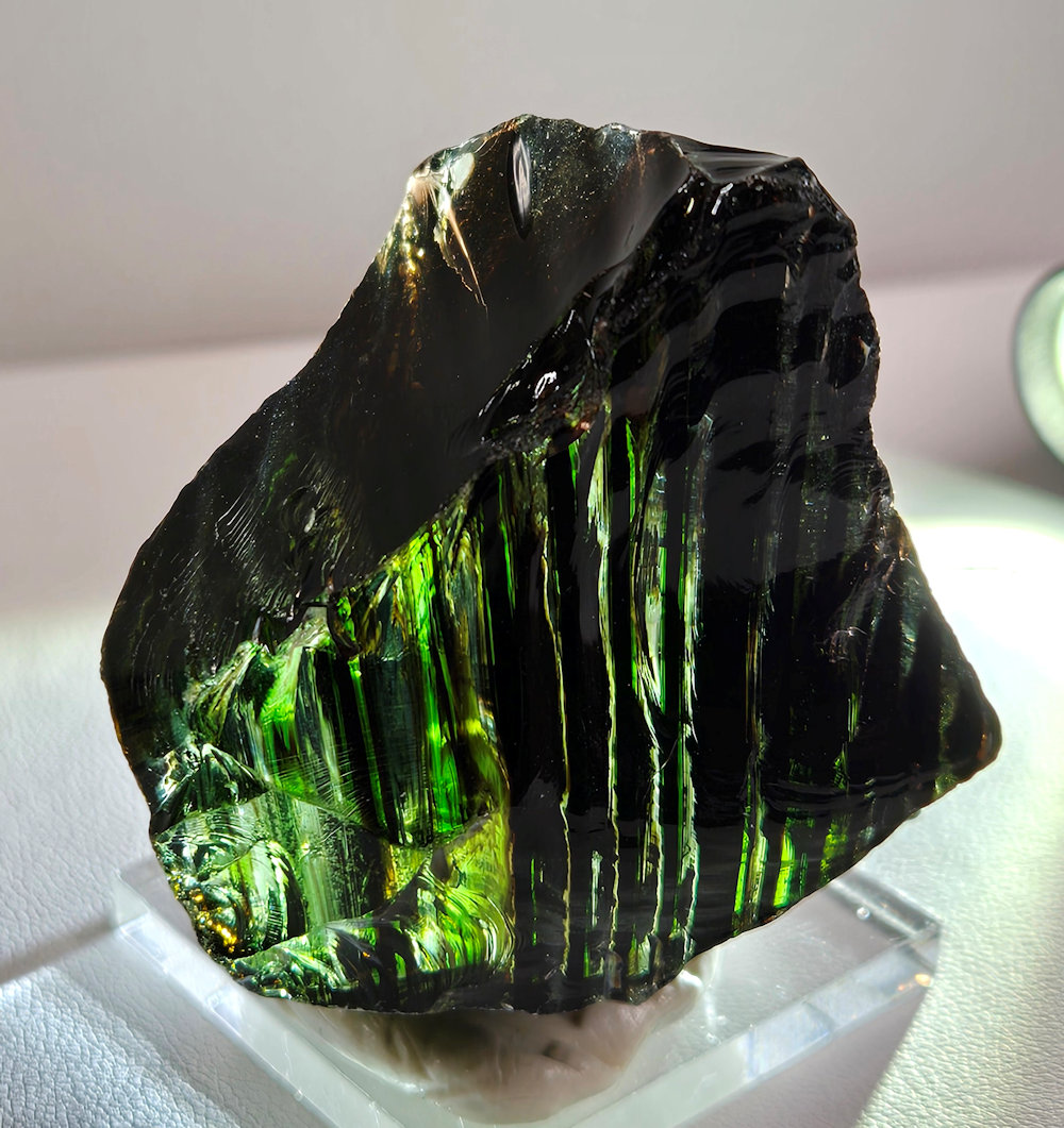 *Extremely Rare* Gem Multi Celestial Gold/Emerald/Ice/Earth Shaman Monatomic Andara Crystal 73.6 g. - Image 3