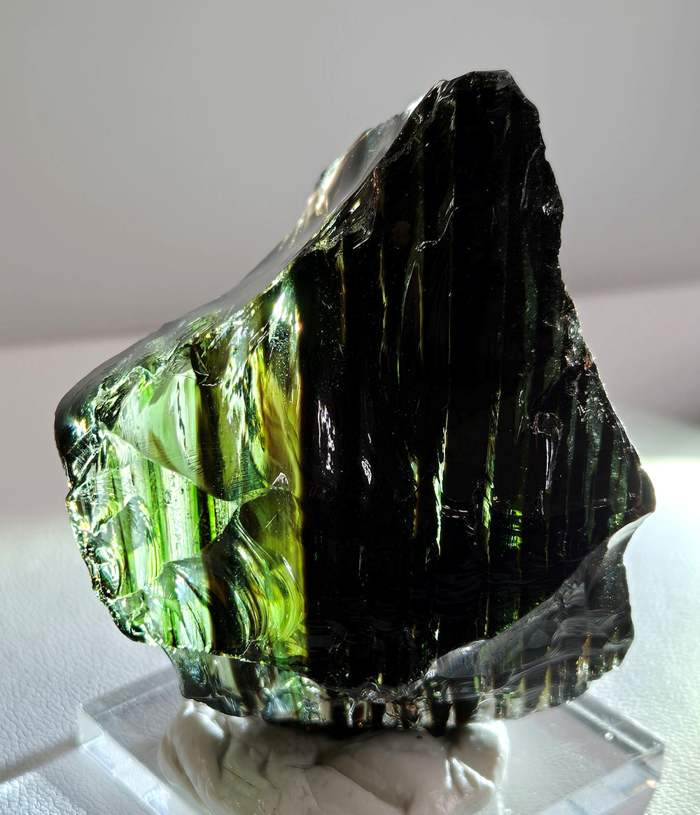 *Extremely Rare* Gem Multi Celestial Gold/Emerald/Ice/Earth Shaman Monatomic Andara Crystal 73.6 g. - Image 4