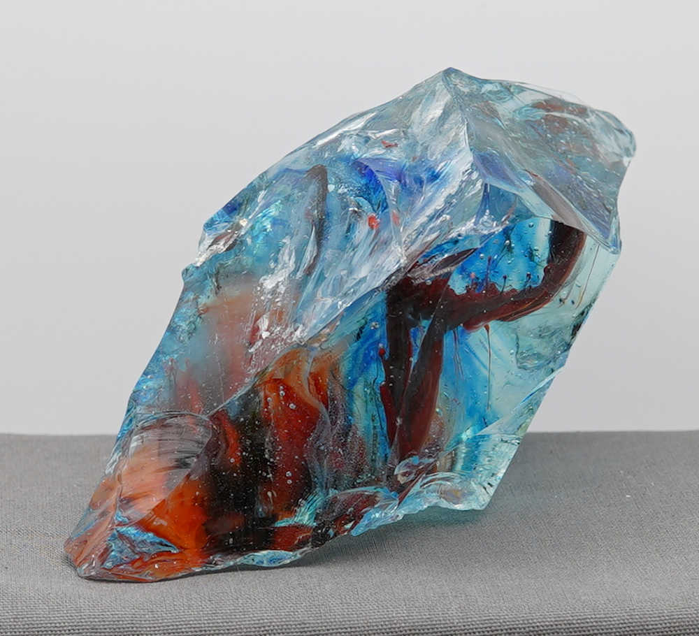 *One of a Kind* Gem Multi Cosmic Ice/Sapphire/Azure Elysium/Fire Opal/Sunrise/Earth Shaman "Heart" Monatomic Andara Crystal 524.0 g. - Image 13