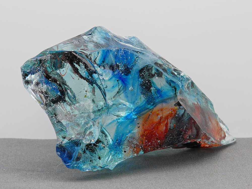 *One of a Kind* Gem Multi Cosmic Ice/Sapphire/Azure Elysium/Fire Opal/Sunrise/Earth Shaman "Heart" Monatomic Andara Crystal 524.0 g. - Image 16