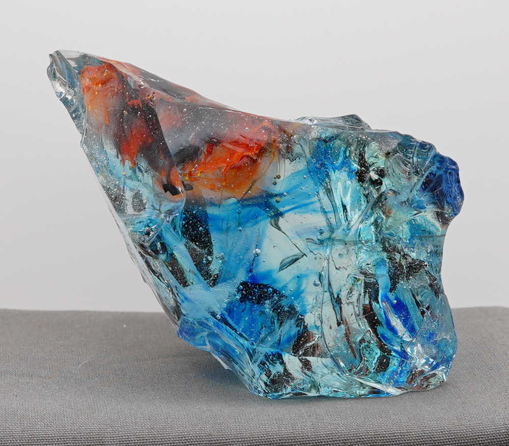 *One of a Kind* Gem Multi Cosmic Ice/Sapphire/Azure Elysium/Fire Opal/Sunrise/Earth Shaman "Heart" Monatomic Andara Crystal 524.0 g. - Image 6