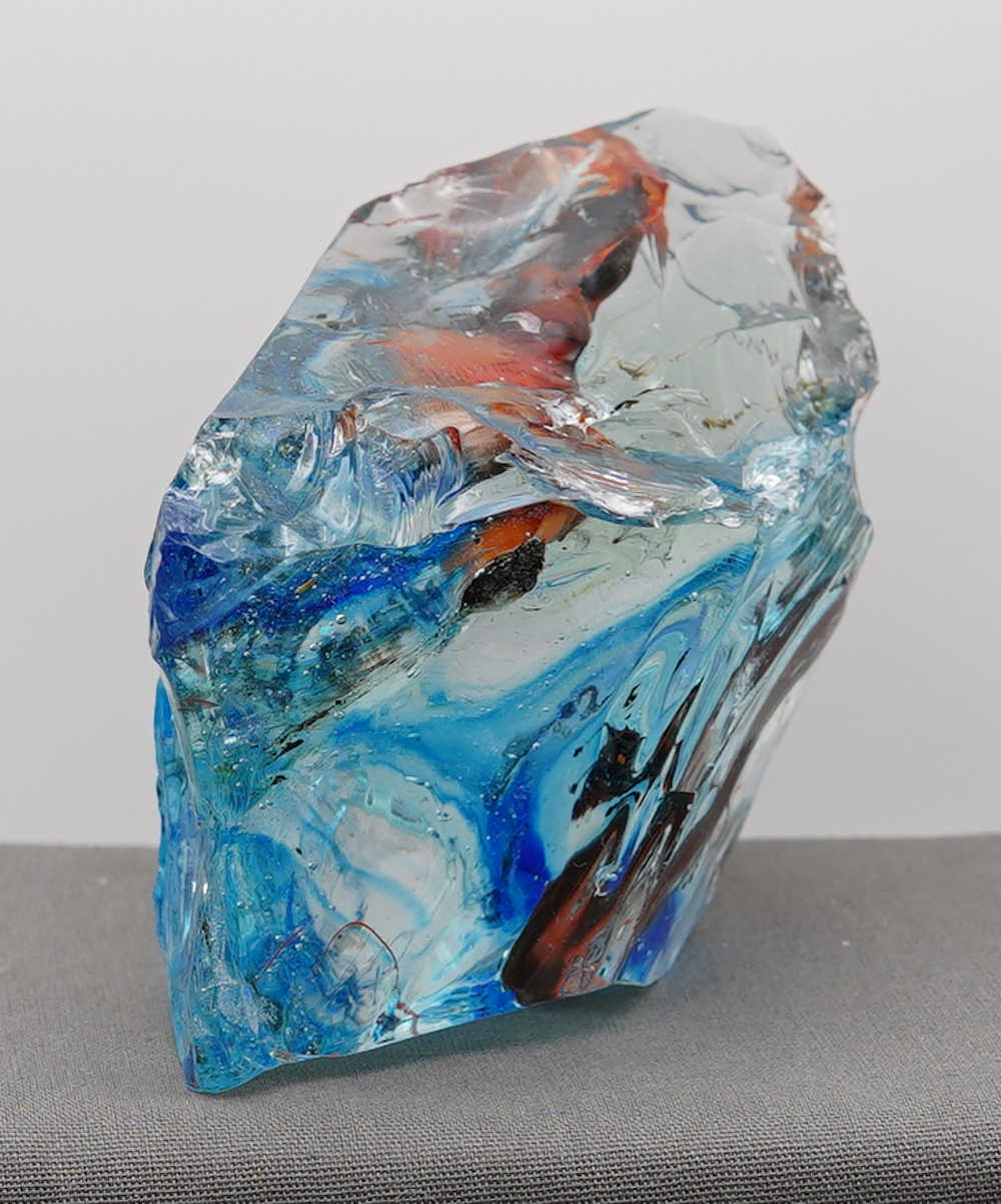 *One of a Kind* Gem Multi Cosmic Ice/Sapphire/Azure Elysium/Fire Opal/Sunrise/Earth Shaman "Heart" Monatomic Andara Crystal 524.0 g. - Image 8