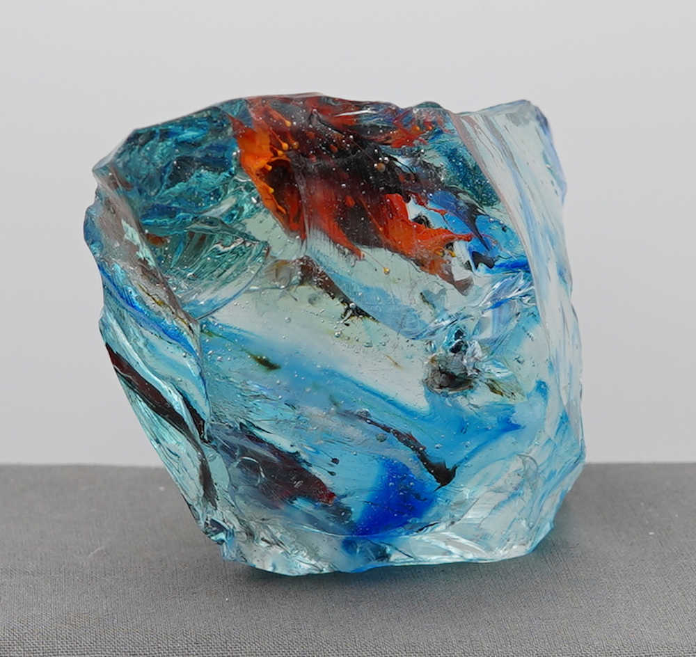 *One of a Kind* Gem Multi Cosmic Ice/Sapphire/Azure Elysium/Fire Opal/Sunrise/Earth Shaman "Heart" Monatomic Andara Crystal 524.0 g. - Image 11