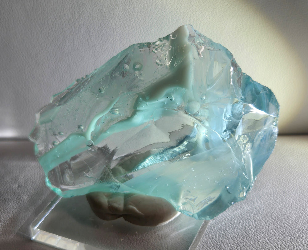*Clearance Sale 30% Off!* Rare Gem Bicolor Angel Aura Bleu Topaz/Pastel Ice Monatomic Andara Crystal 31.9 g.