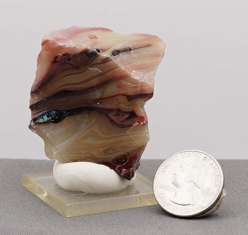 *Extremely Rare* Multi Gem Angel Aura Celestial Gold/HGW Pink/Sunrise/Dragon's Blood/Sapphire/Emerald/Pastel/Iridium Black Monatomic Andara Crystal 68.9 g. - Image 10