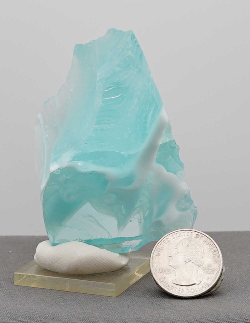 *Clearance Sale 30% Off!* Rare Gem Bicolor Angel Aura Bleu Topaz Monatomic Andara Crystal 144.0 g. - Image 15