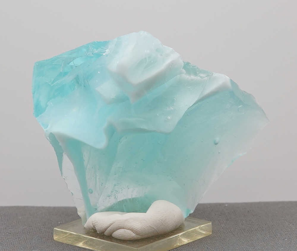 *Clearance Sale 30% Off!* Rare Gem Bicolor Angel Aura Bleu Topaz Monatomic Andara Crystal 144.0 g. - Image 11