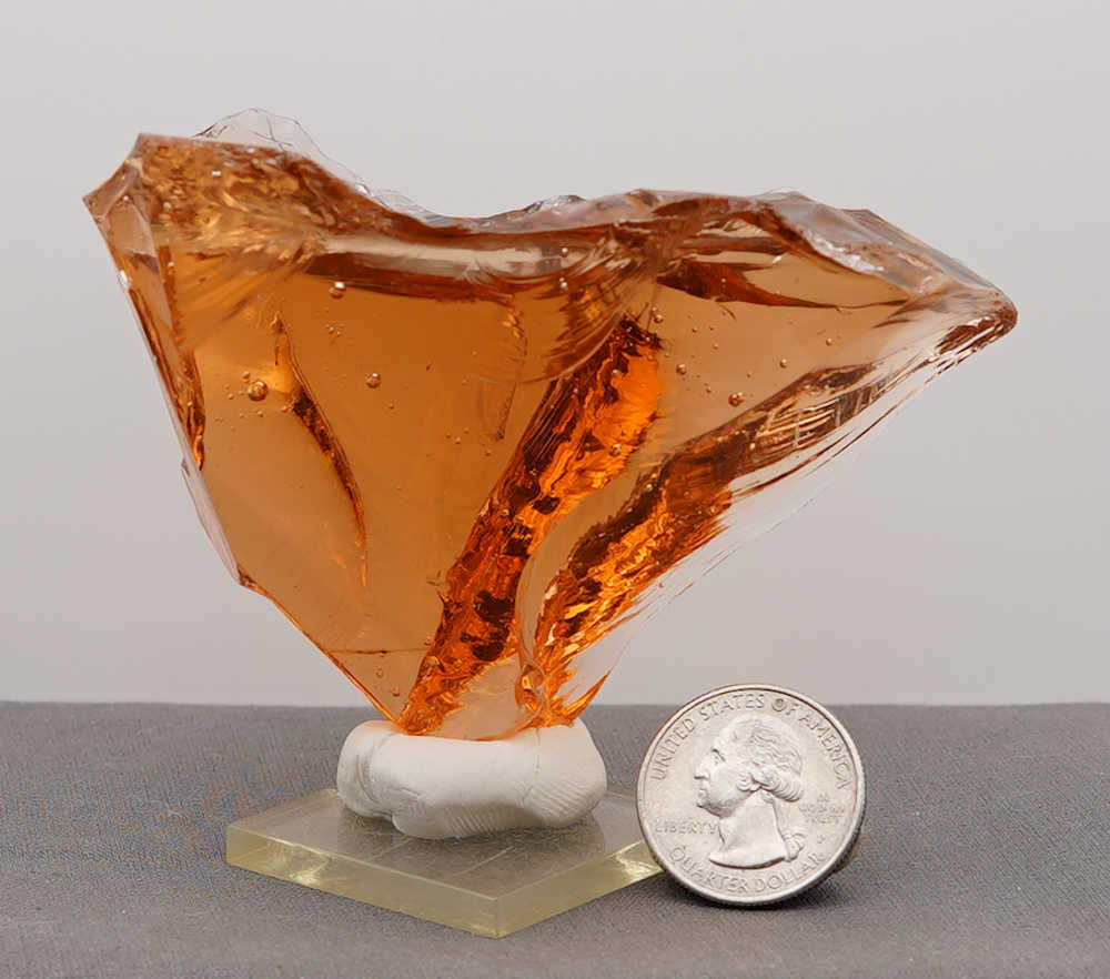 Gem Lemurian Etherium Gold "Heart" Monatomic Andara Crystal 258.1 g. - Image 7