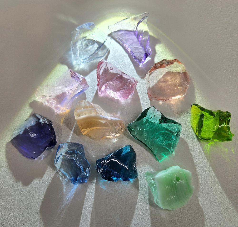 Gem 12 Piece Pendant Set Monatomic Andara Crystal 66.7 g.