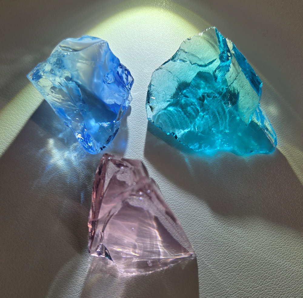 Rare Gem 3 Piece "Sacred Triad" Set Monatomic Andara Crystal 41.2 g.