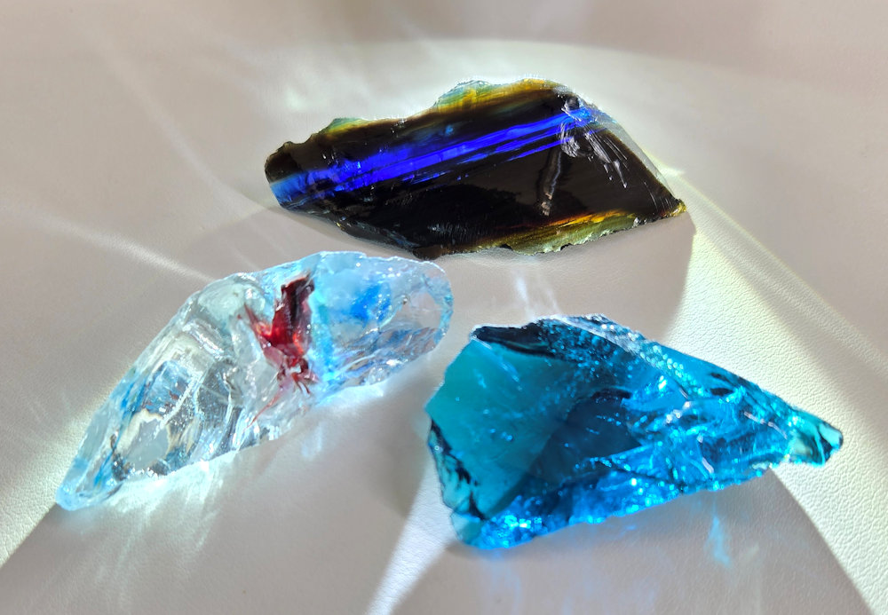 Rare Gem 3 Piece "Sacred Triad" Set Monatomic Andara Crystal 49.5 g.