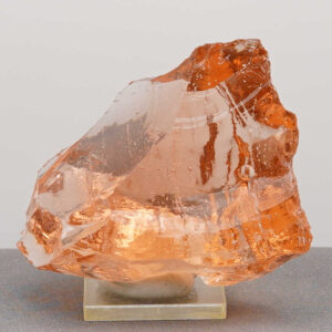 *One of a Kind* Gem Padparadscha Sea Foam "Heart" Monatomic Andara Crystal 162.2 g.