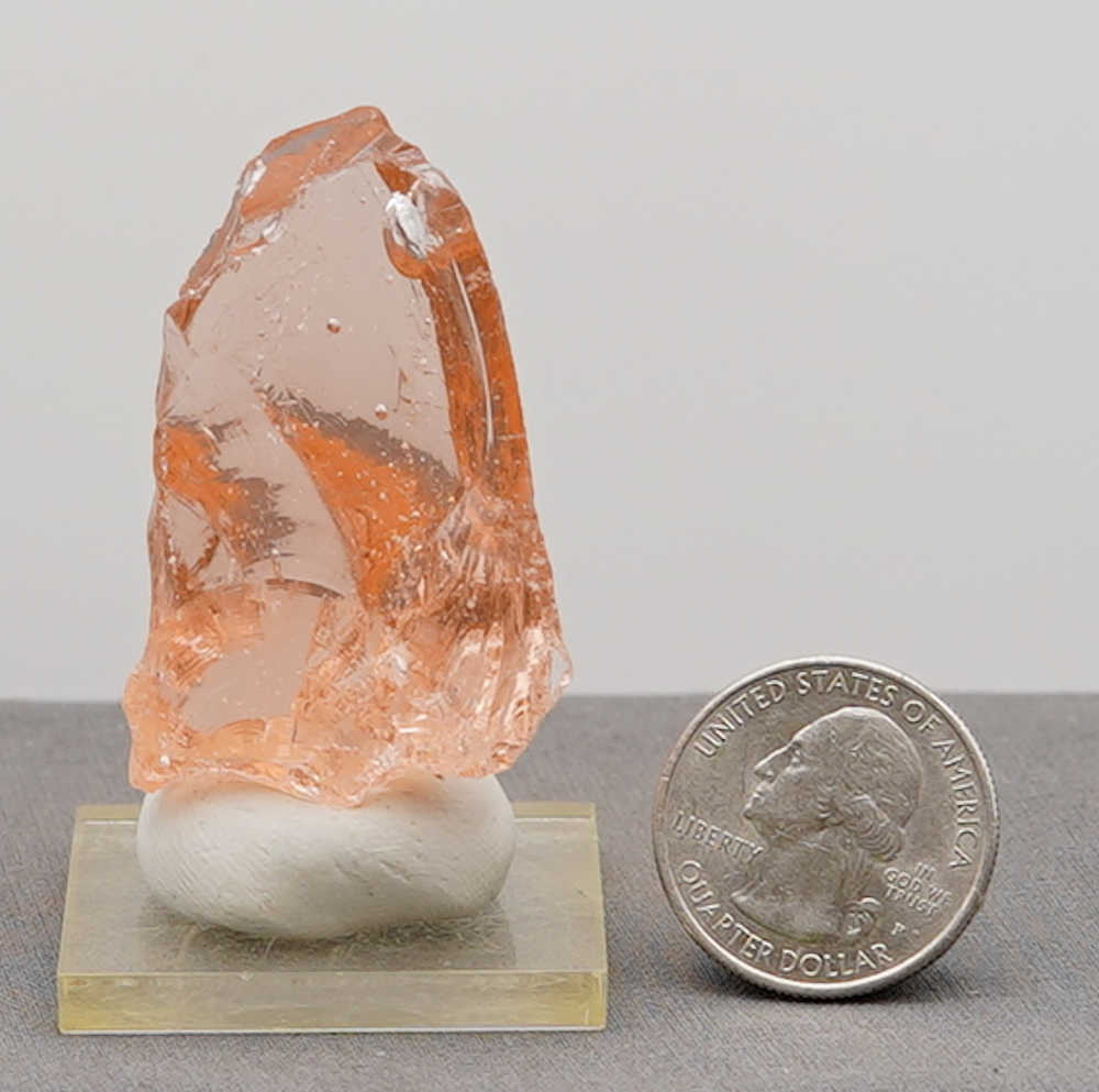 *One of a Kind* Gem Padparadscha Sea Foam Monatomic Andara Crystal 36.6 g. - Image 10