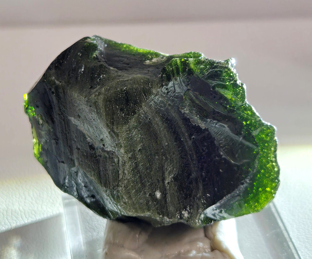 *One of a Kind* Multi Iridium Emerald/Gold/Earth Shaman Sea Foam Monatomic Andara Crystal 28.2 g.