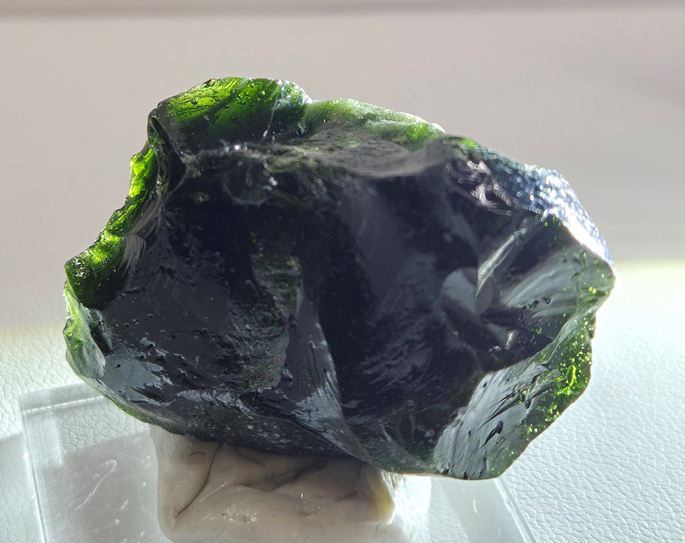 *One of a Kind* Multi Iridium Emerald/Gold/Earth Shaman Sea Foam Monatomic Andara Crystal 28.2 g. - Image 3